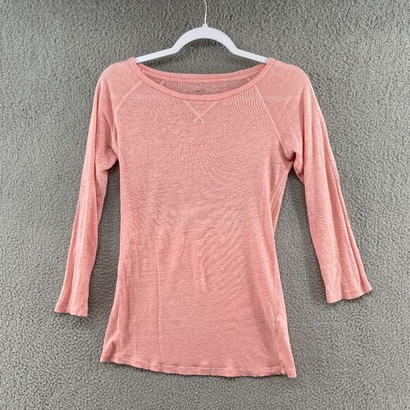 Majestic Filatures Paris Linen Silk Top Pink 3/4 Sleeve Boatneck Size 1 - Picture 1 of 9